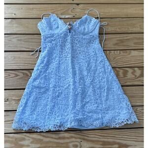 NWT For Love and Lemons Lace Lingerie Dress Size Small Women’s Blue